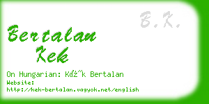 bertalan kek business card